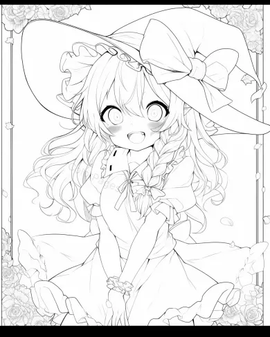 Charming Witch Coloring Page