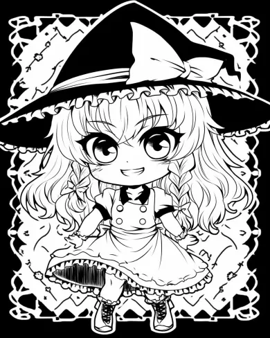 Charming Witch Coloring Page
