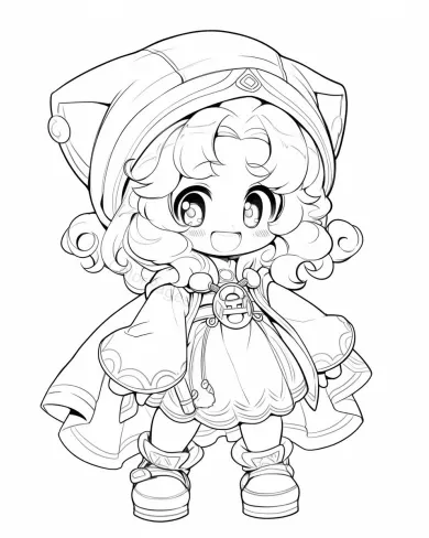 Charming Coloring Page of a Cute Character