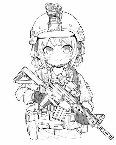 Charming Cartoon Soldier Coloring Page