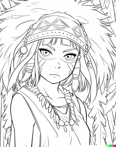 Native Spirit Coloring Page