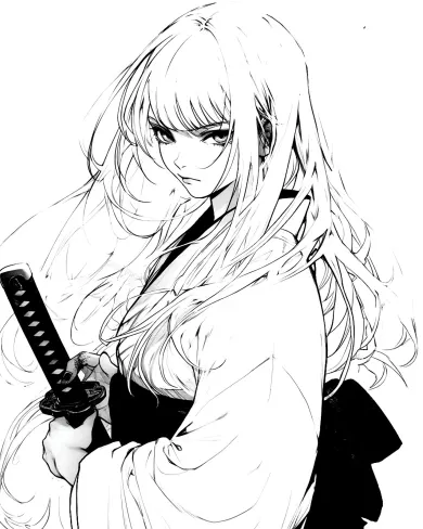 Warrior Woman Coloring Page