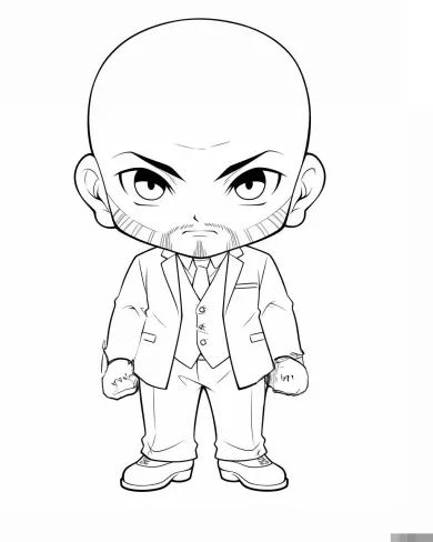 Charming Cartoon Character Coloring Page