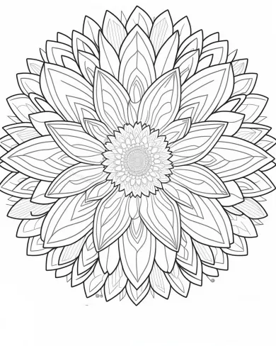 Beautiful Floral Mandala Coloring Page