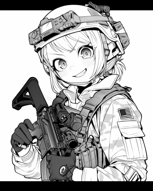 Courageous Young Warrior Coloring Page preview