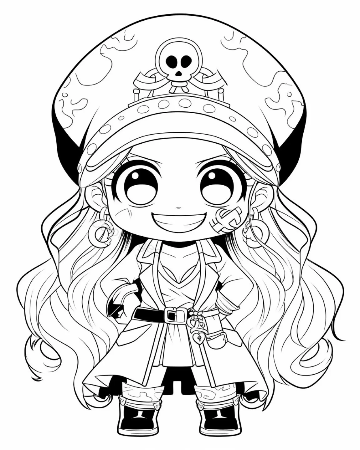 Charming Pirate Coloring Page