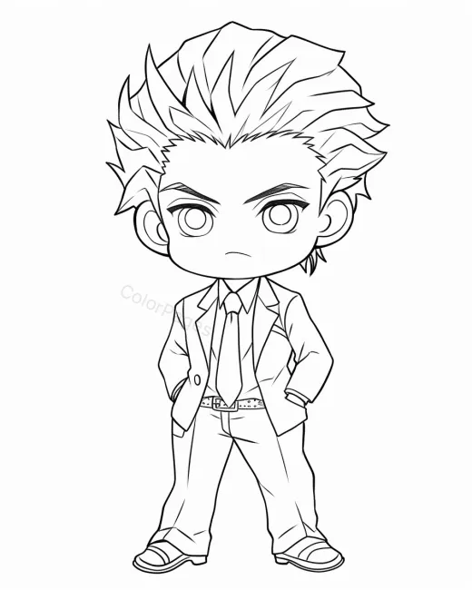 Chibi Characters Coloring Page preview
