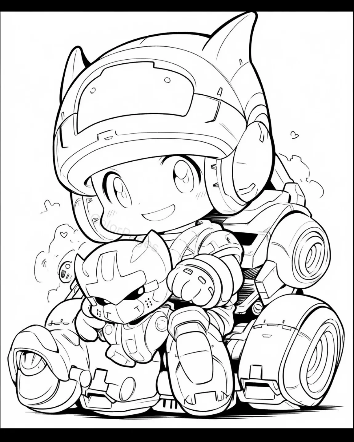 Adorable Space Adventure Coloring Page