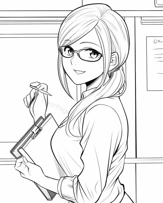 Cheerful Character Coloring Page preview