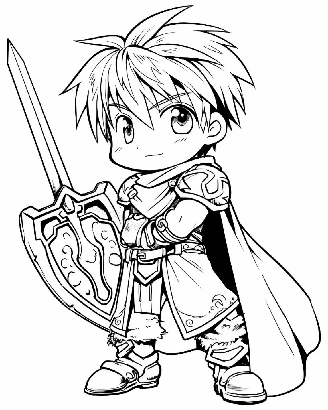 Charming Knight Coloring Page