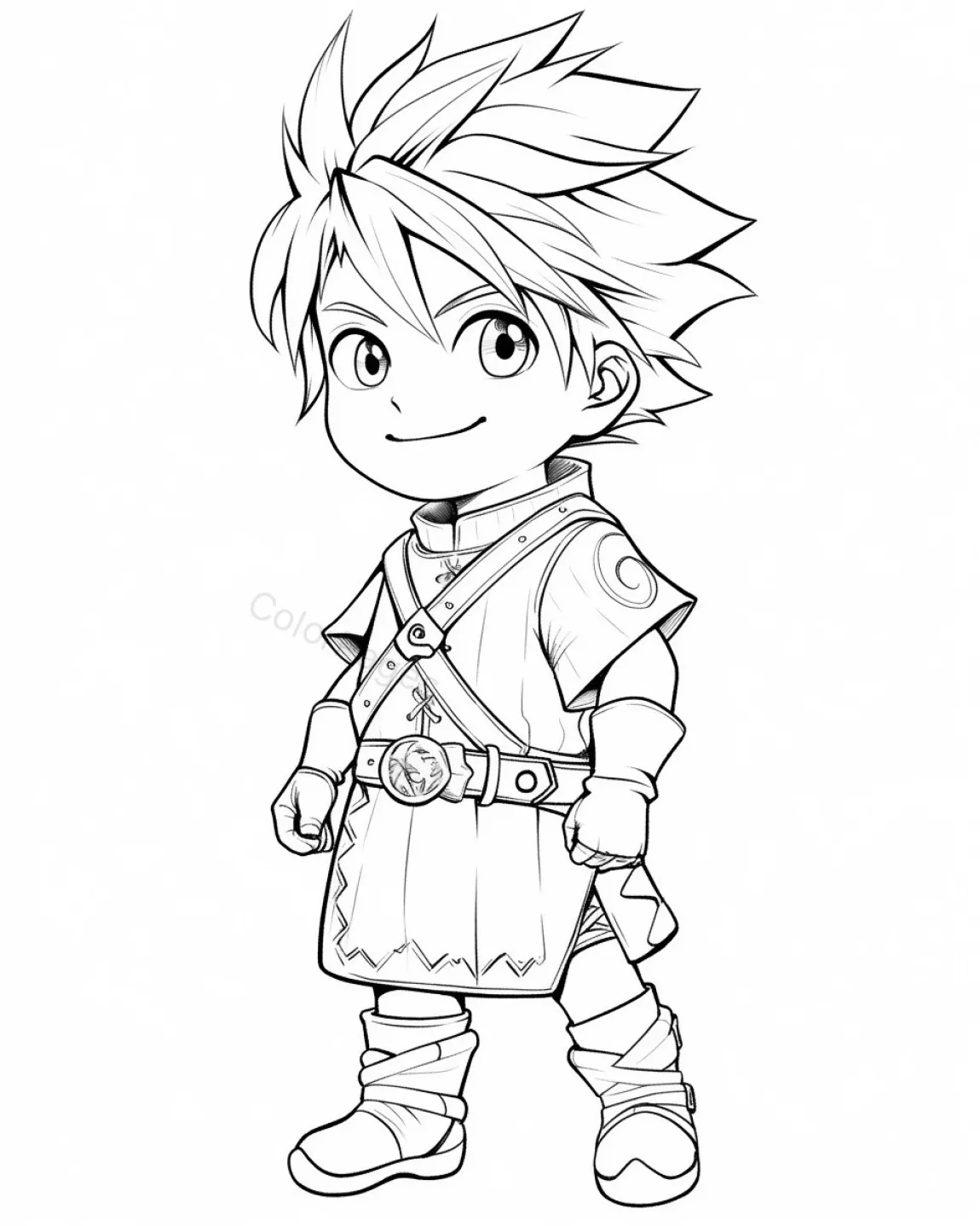 Brave Adventurer Coloring Page