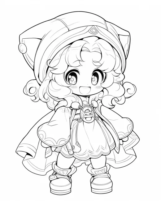 Charming Coloring Page of a Cute Character preview