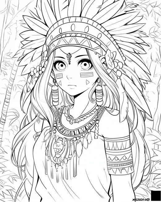 Majestic Feathered Beauty Coloring Page preview