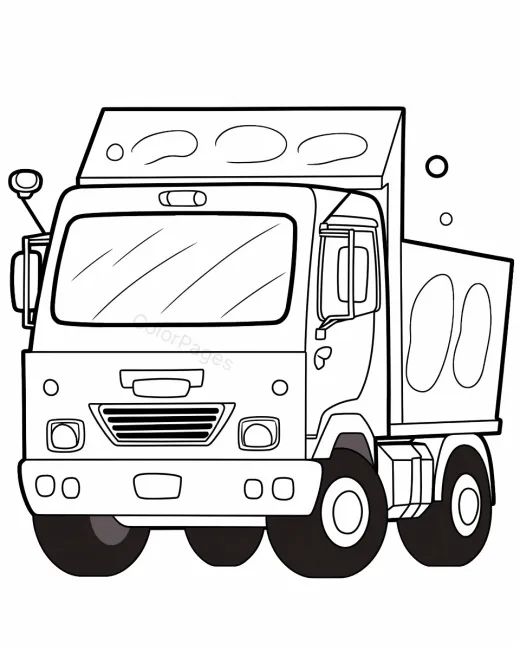 Fun Coloring Page of a Truck preview