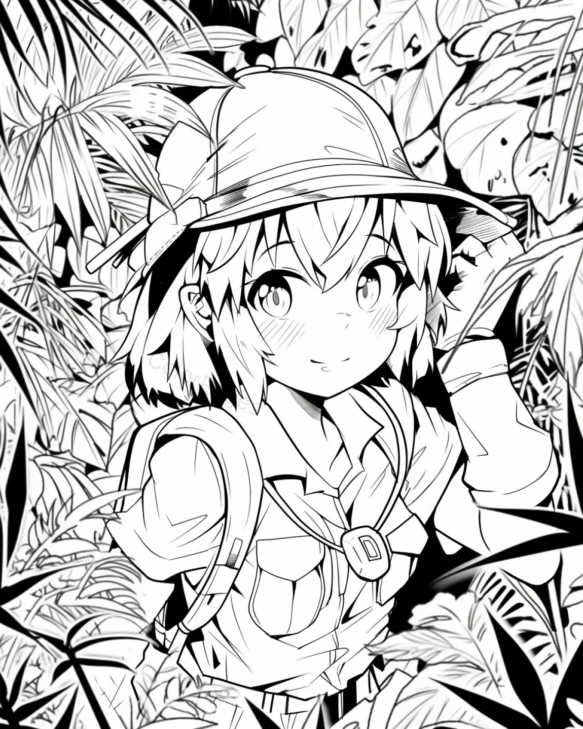 Adventurous Explorer in the Jungle