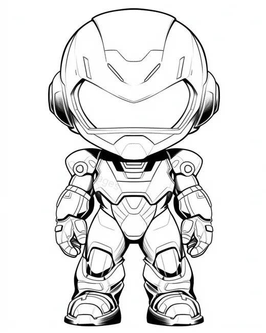 Charming Superhero Coloring Page preview