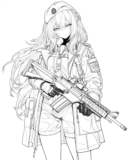 Warrior Style Coloring Page preview