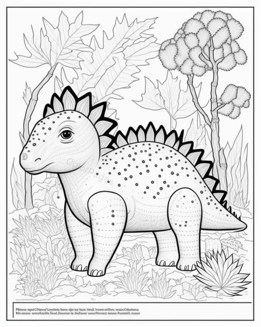Fun Dino Coloring Page for Kids preview