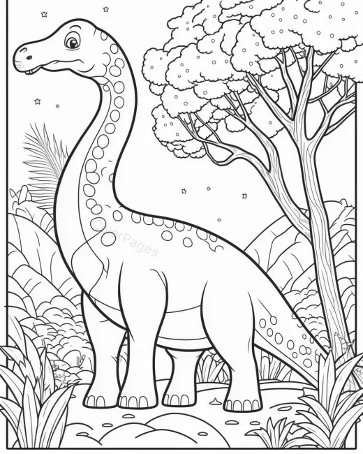 Friendly Dinosaur in a Forest preview