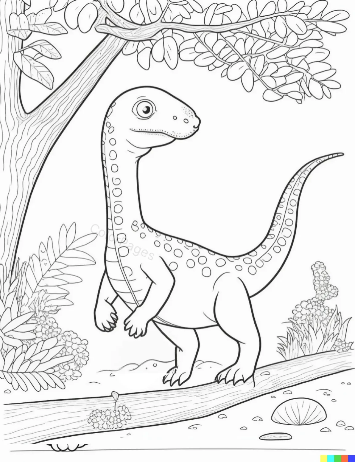 Friendly Dino in the Forest